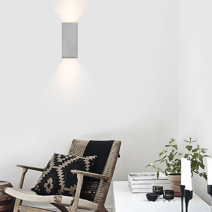 Concrete Rectangular Wall Light