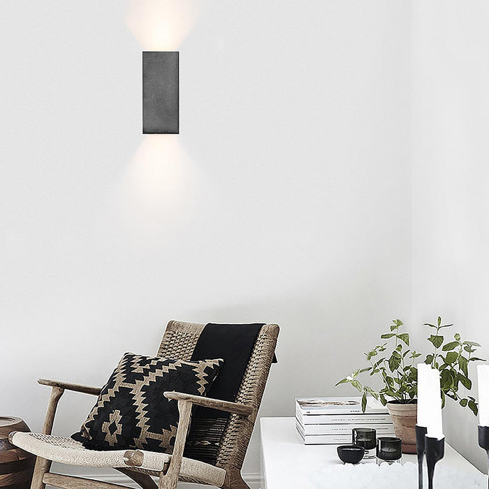 Concrete Rectangular Wall Light