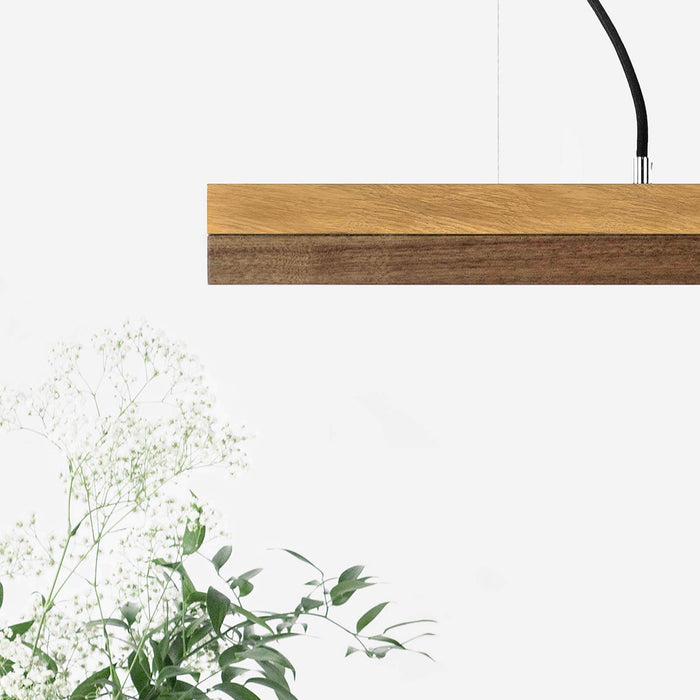 Oak & Walnut Bar Pendant Light