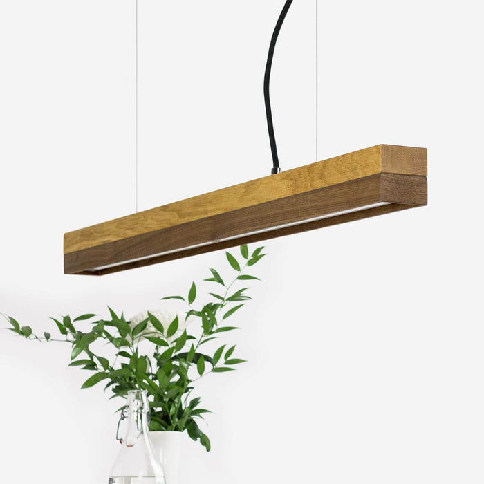 Oak & Walnut Bar Pendant Light