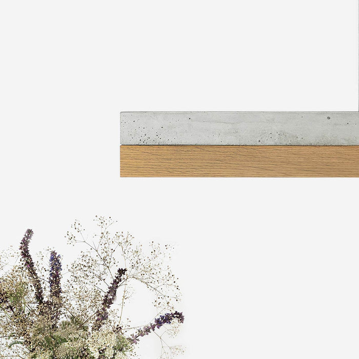 Concrete & Oak Bar Pendant Light
