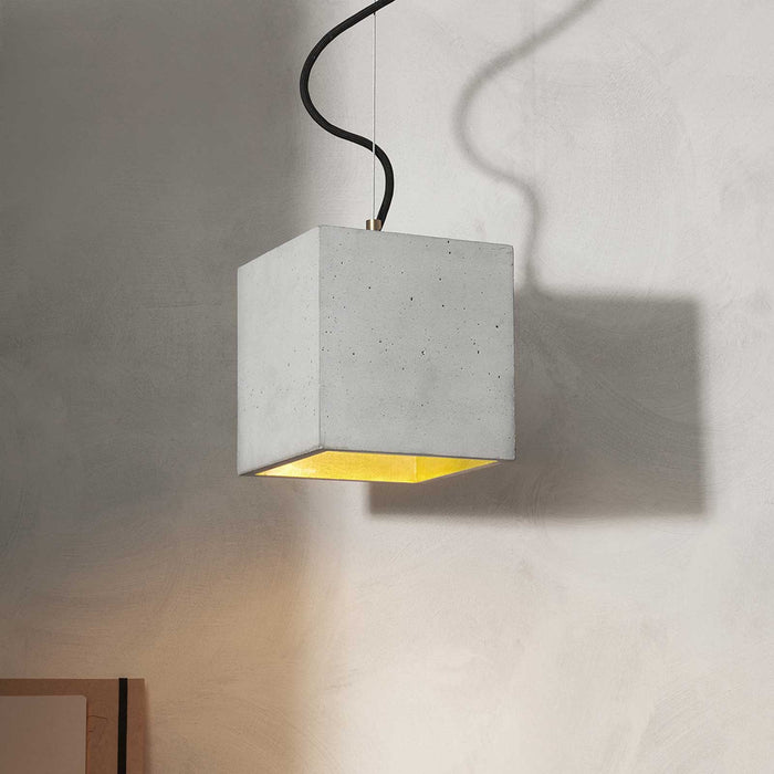 Concrete Cubic Pendant Light