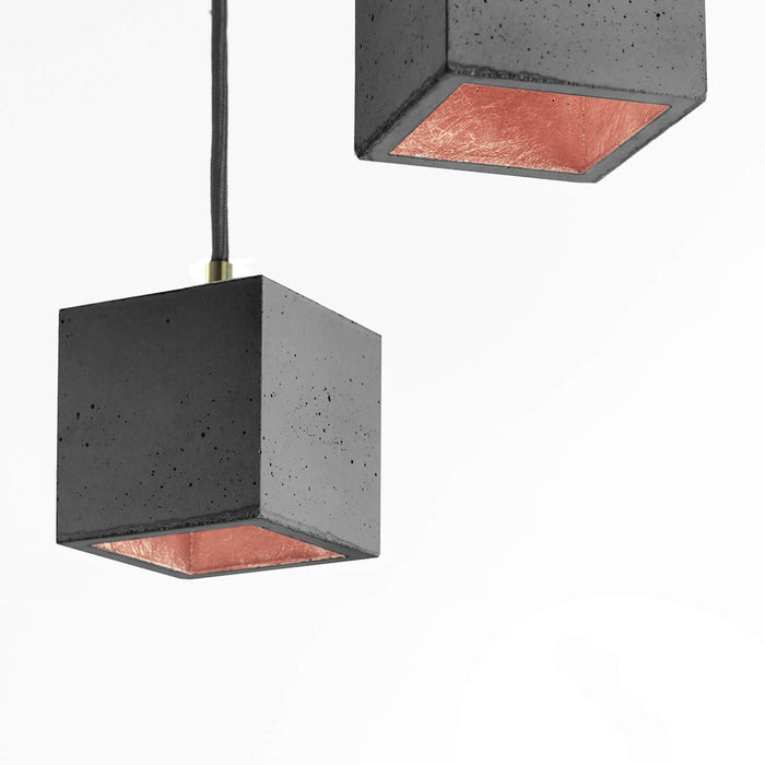 Concrete Cubic Pendant Light