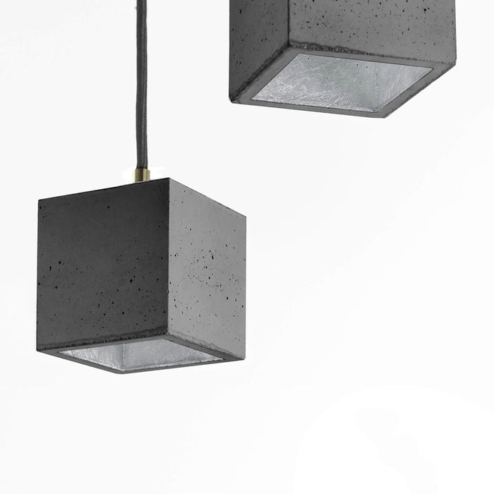 Concrete Cubic Pendant Light