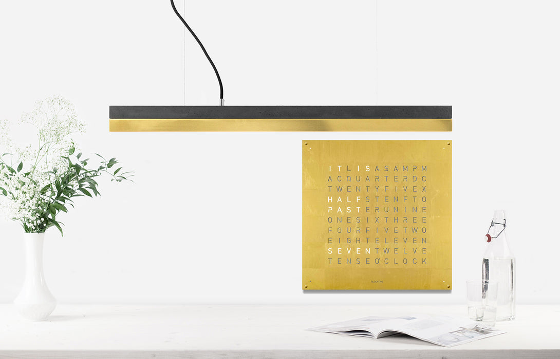 Concrete & Brass Bar Pendant Light