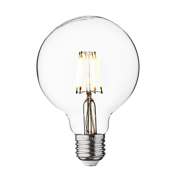 Vintage LED Edison Bulb Old Filament Lamp - 5W E27 Small Globe G95