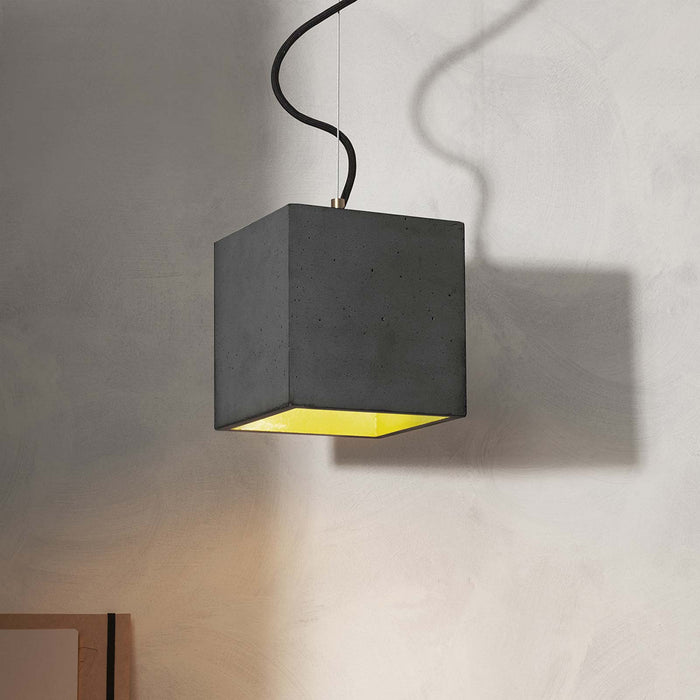 Concrete Cubic Pendant Light