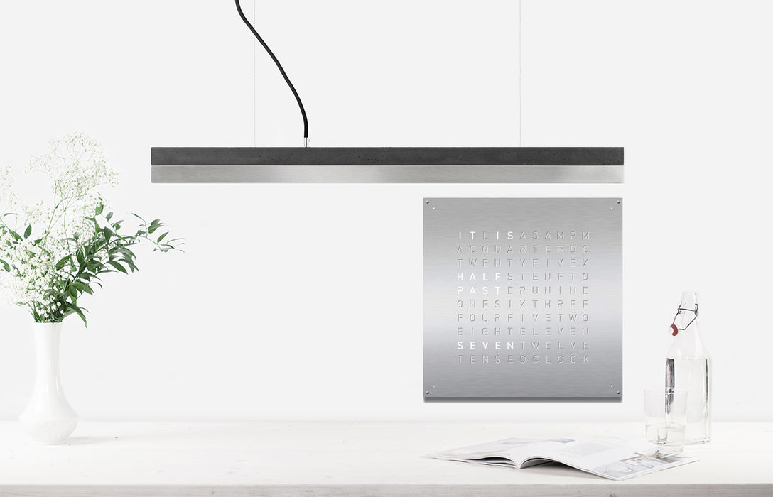 Concrete & Stainless Steel Bar Pendant Light