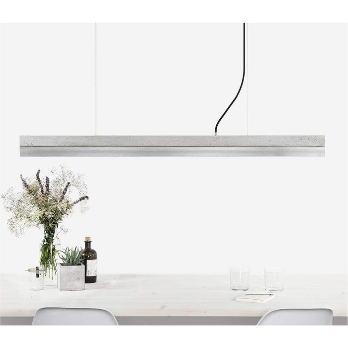 Concrete & Stainless Steel Bar Pendant Light