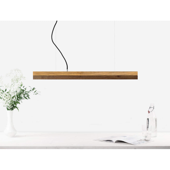 Oak & Walnut Bar Pendant Light