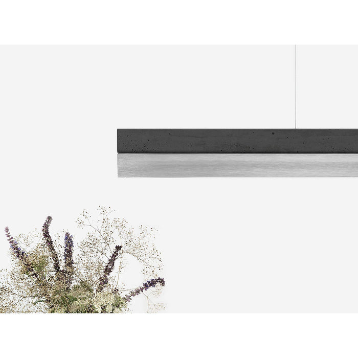 Concrete & Stainless Steel Bar Pendant Light