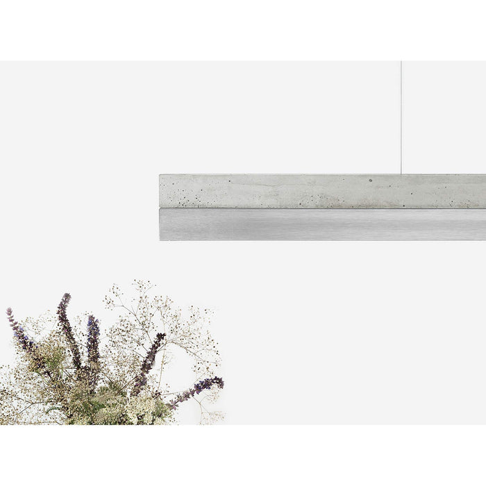 Concrete & Stainless Steel Bar Pendant Light