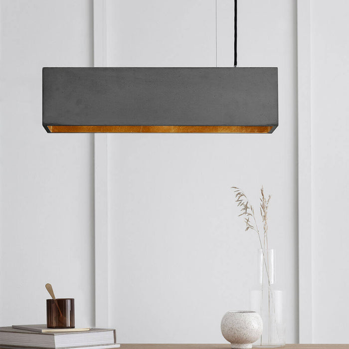B4 Rectangular Concrete Pendant Light