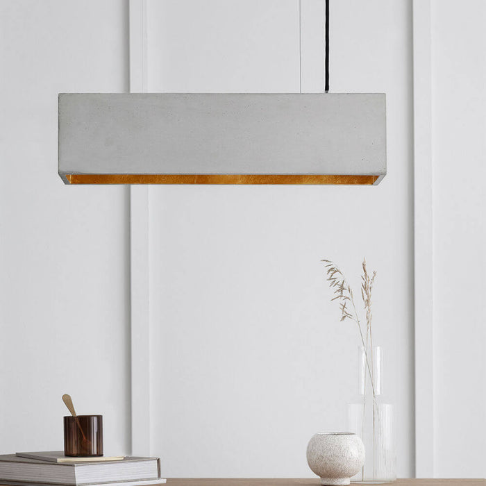 B4 Rectangular Concrete Pendant Light