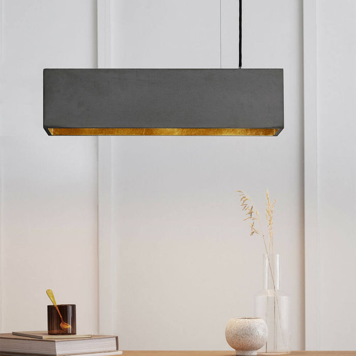 B4 Rectangular Concrete Pendant Light