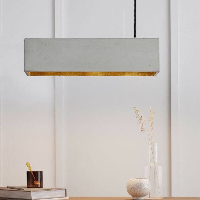 B4 Rectangular Concrete Pendant Light
