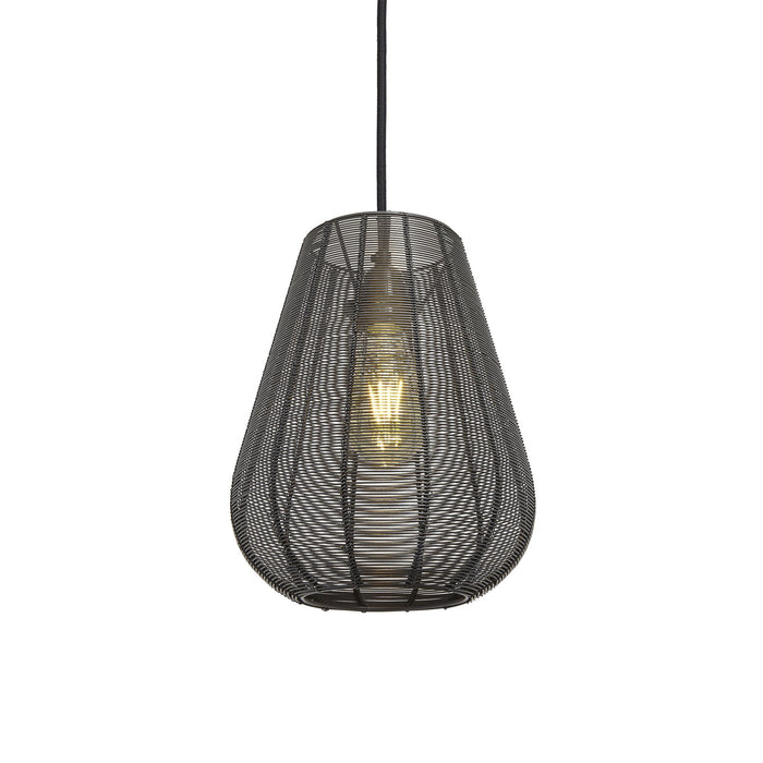 Handcrafted Vintage Cage Wire Metal Pendant Light - Drop