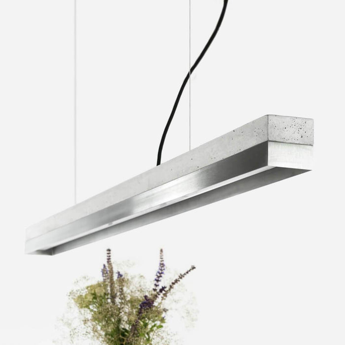 Concrete & Stainless Steel Bar Pendant Light