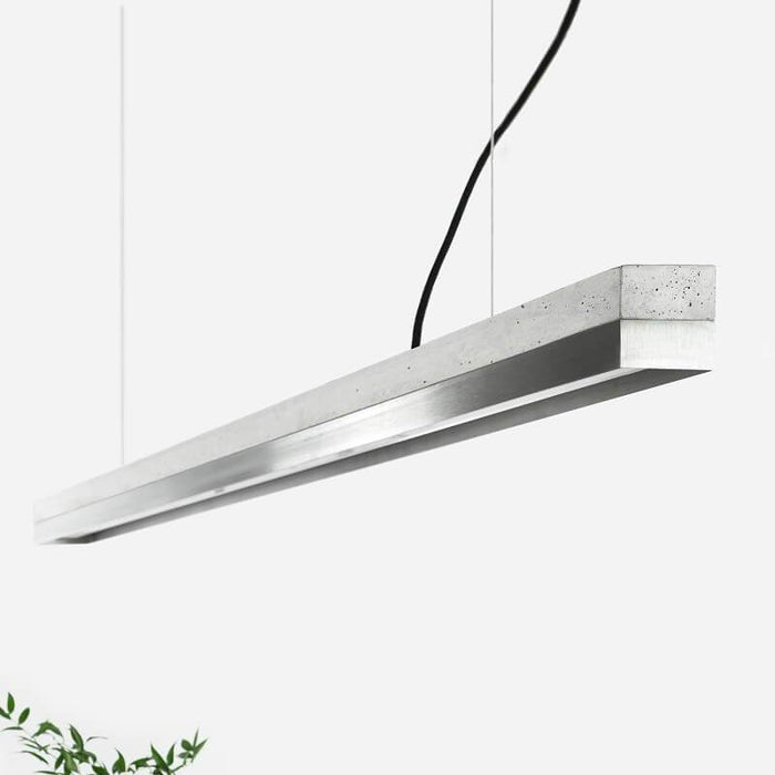 Concrete & Stainless Steel Bar Pendant Light