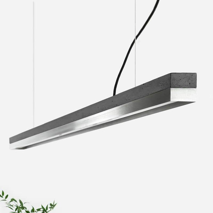 Concrete & Stainless Steel Bar Pendant Light