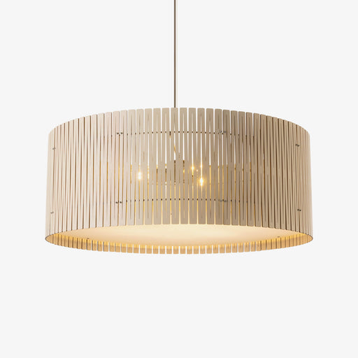 white birch plywood drum pendant light