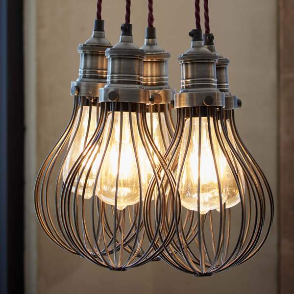 Vintage Balloon Cage Pendant Light