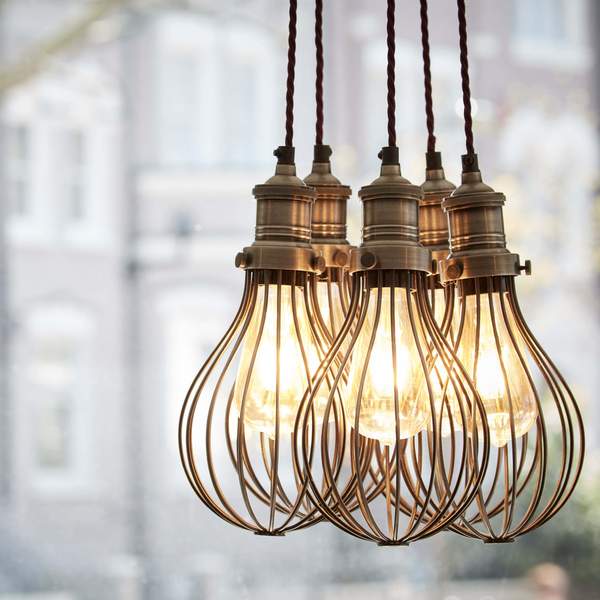 Vintage Balloon Cage Pendant Light