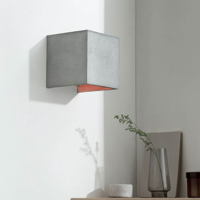 Concrete Cubic Wall Light