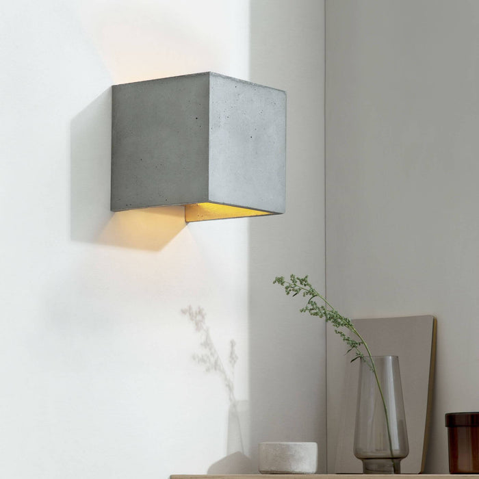 Concrete Cubic Wall Light