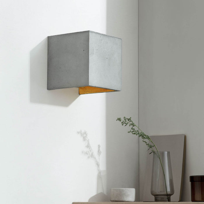 Concrete Cubic Wall Light