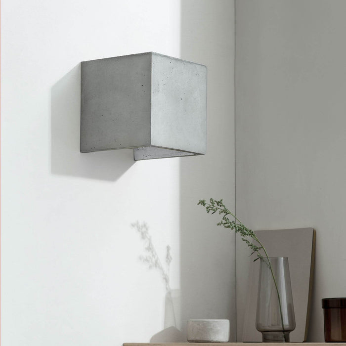 Concrete Cubic Wall Light