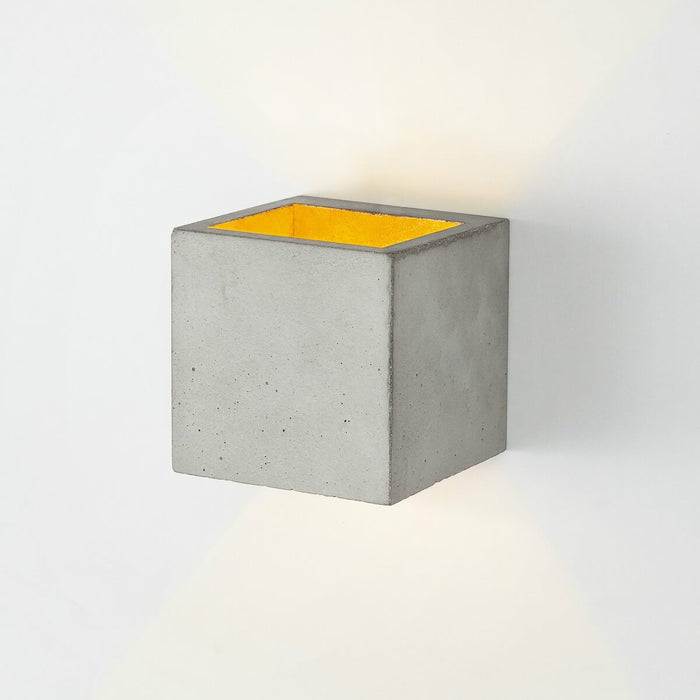 Concrete Cubic Wall Light