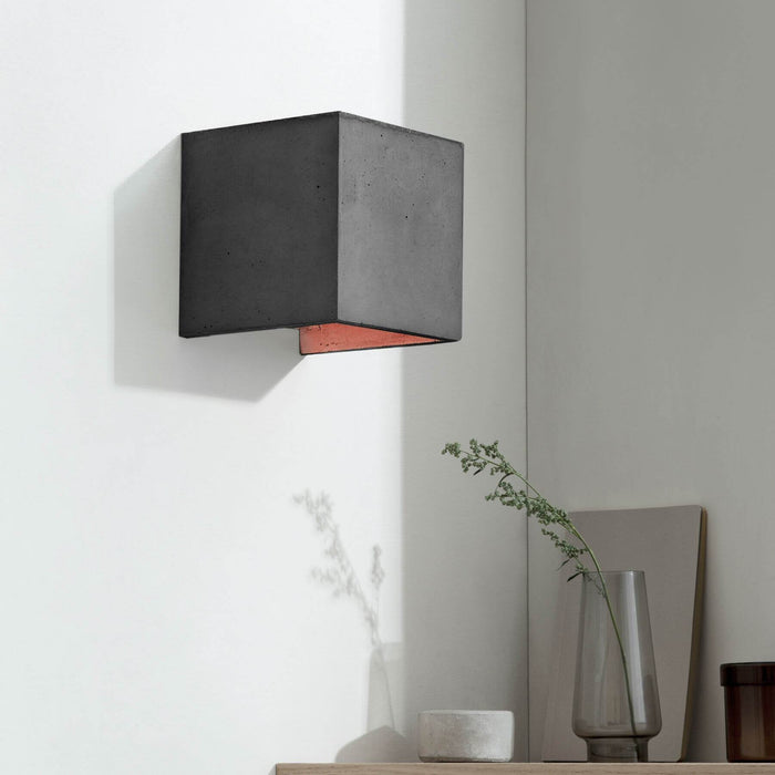 Concrete Cubic Wall Light