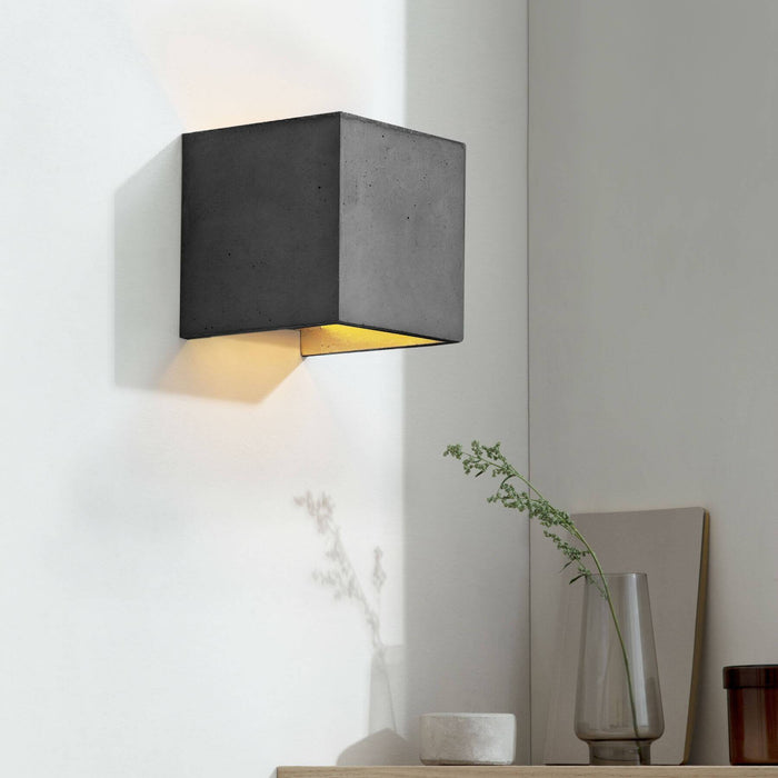 Concrete Cubic Wall Light