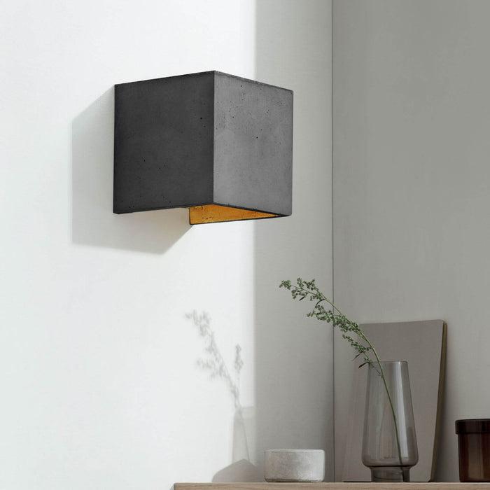 Concrete Cubic Wall Light