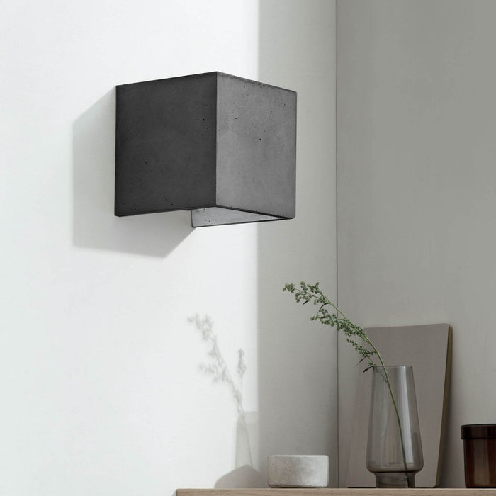 Concrete Cubic Wall Light