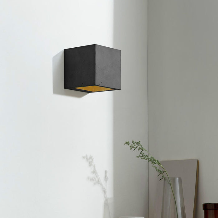 Concrete Cubic Wall Light