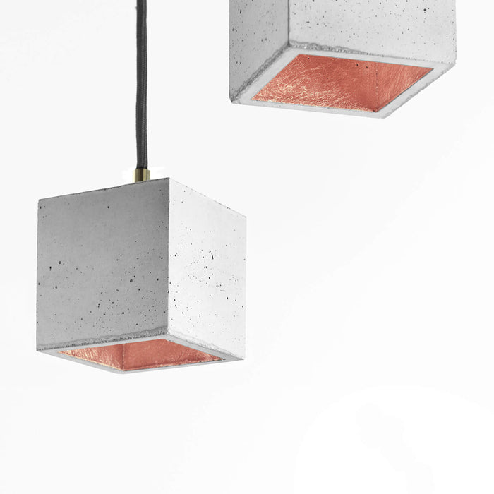 Concrete Cubic Pendant Light