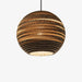 designer sphere pendant lamp made from recycled carboard