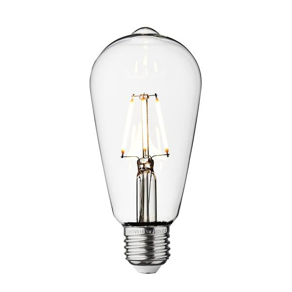 Vintage LED Edison Bulb Old Filament Lamp - 5W E27 Pear ST64