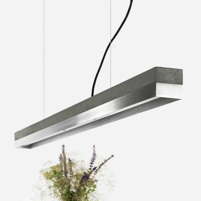 Concrete & Stainless Steel Bar Pendant Light