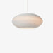 white curved disc pendant lamp